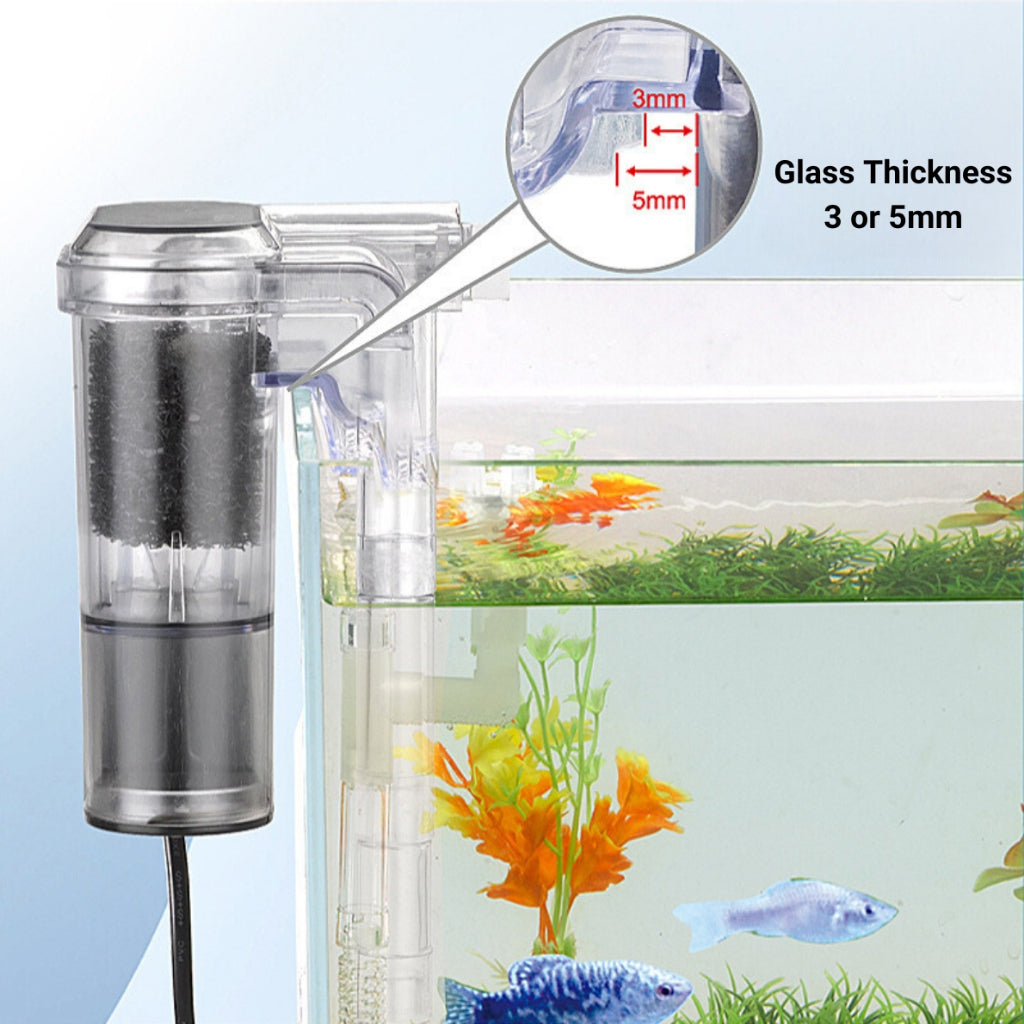 Hang-On Filter Aquarium Penapis Filter Tank 250L/H to 400L/H