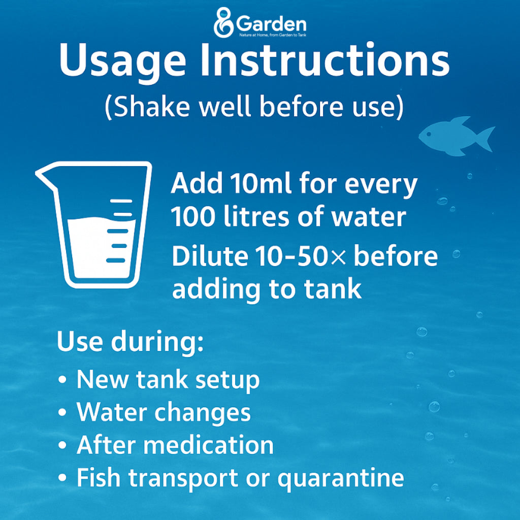 GOLDPLUS Premium Water Conditioner 300ml Chlorine Remover Heavy Metal Detox Ammonia Neutralizer Vitamin B+C Fresh Marine