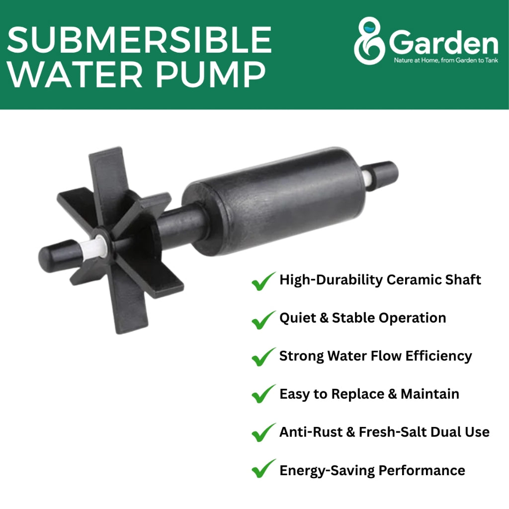 8GARDEN Submersible Water Pump 500 / 2000 / 3000L/H | Ultra Quiet | Adjustable Flow | Aquarium | Pond | Hydroponic