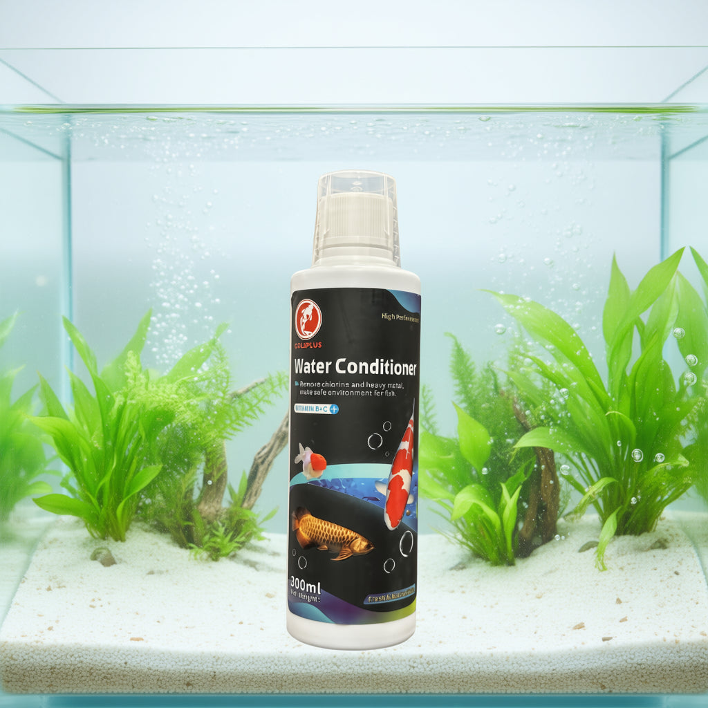 GOLDPLUS Premium Water Conditioner 300ml Chlorine Remover Heavy Metal Detox Ammonia Neutralizer Vitamin B+C Fresh Marine