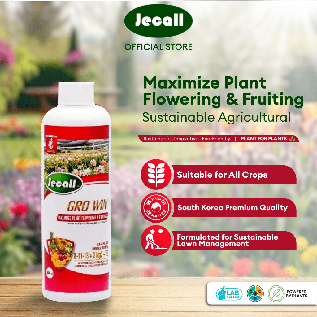Jecall-Bio GRO WIN 250ml – Baja Foliar Bunga & Buah, Suburkan Tanaman, Flowering & Fruiting Fertilizer