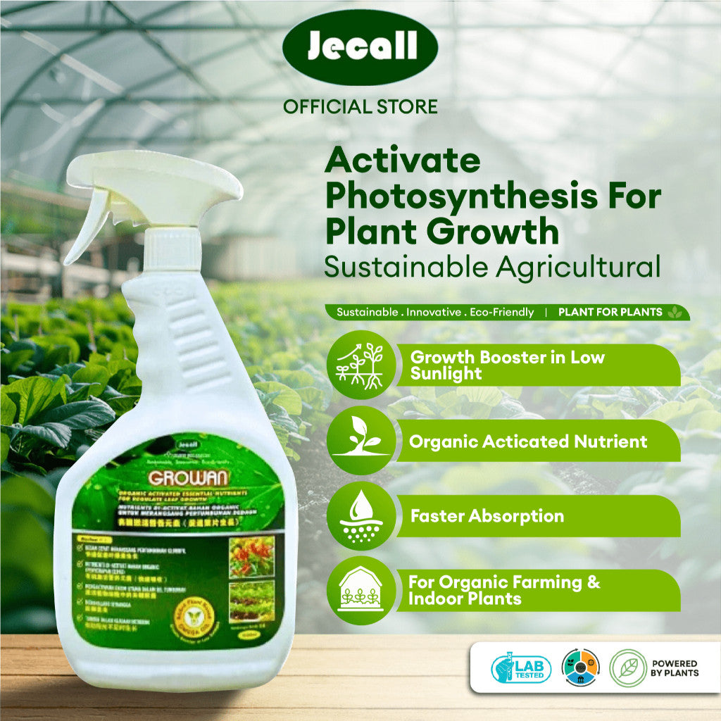 Jecall-Bio Growan 1L – Baja Organik Penggalak Tumbuhan, Boost Photosynthesis, Grow in Cloudy Weather