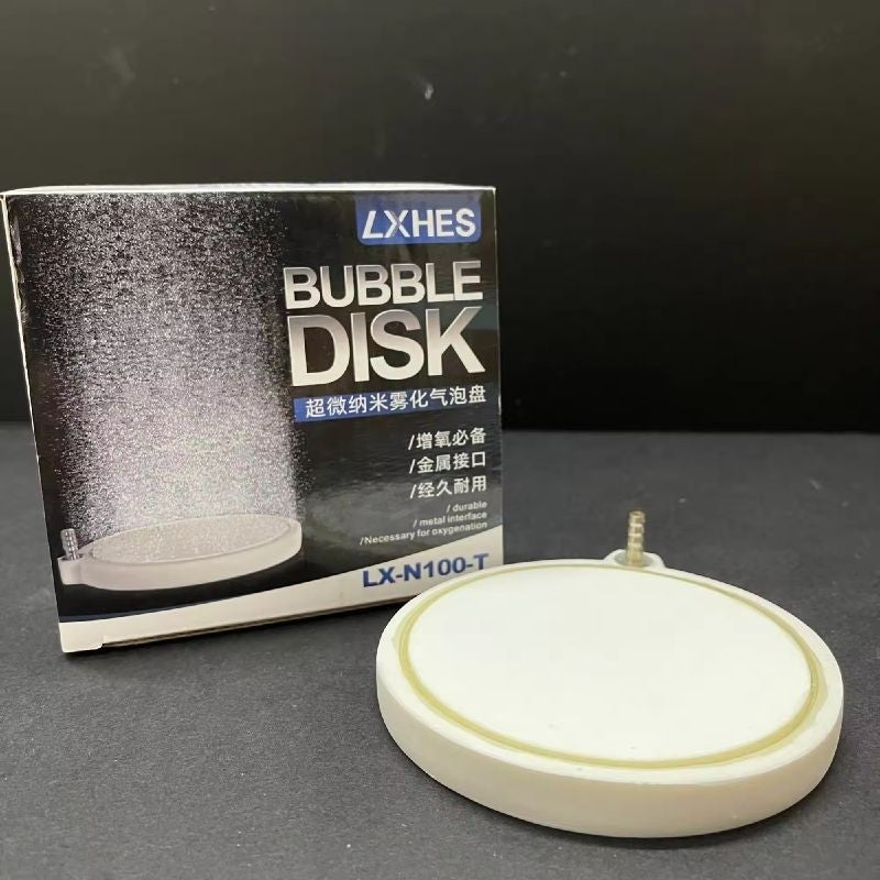 Batu Udara Cakera LXHES LX-N100-T – LXHES Bubble Disk Air Stone (Durable, Metal Interface, High Oxygenation)