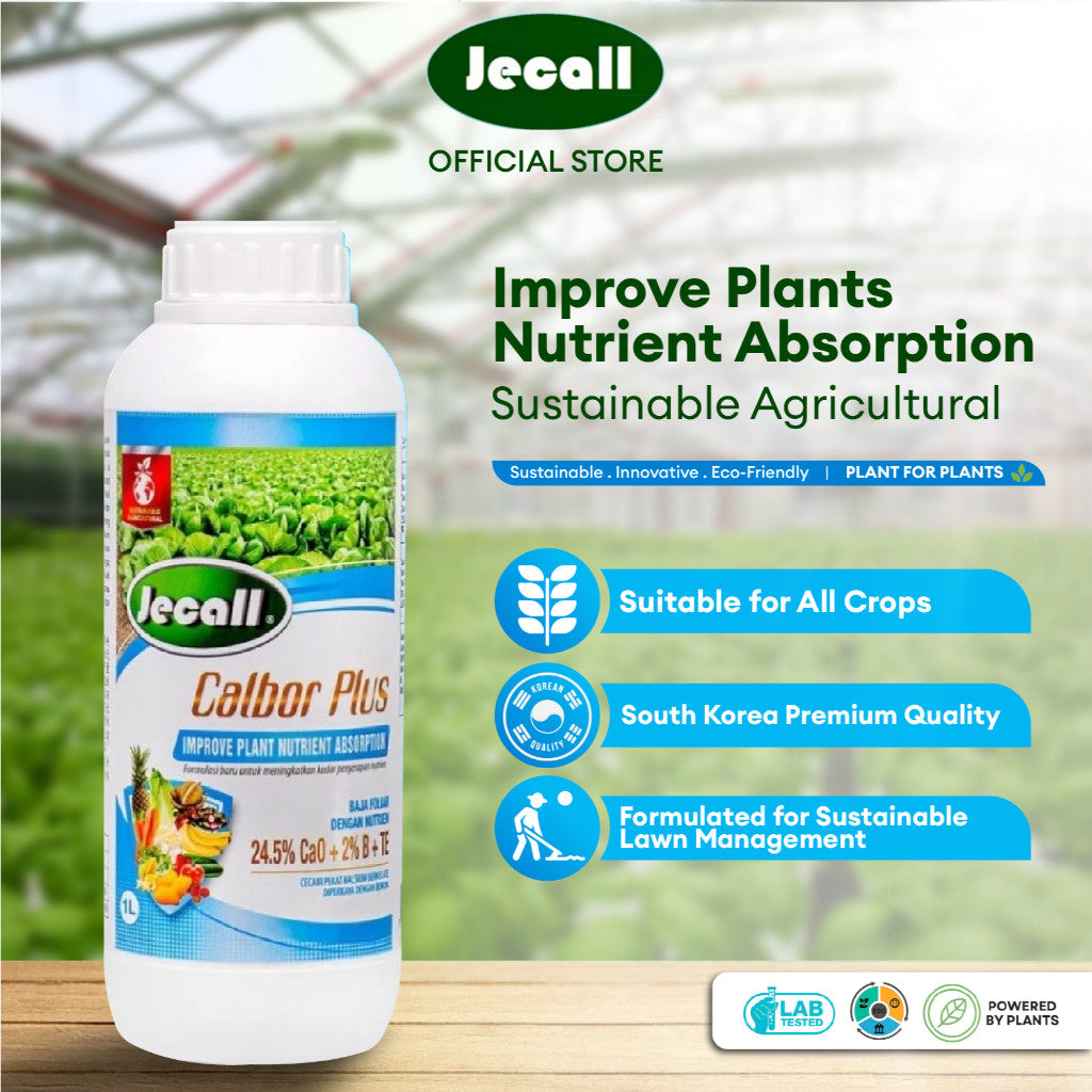 Jecall-Bio Calbor Plus 1L – Baja Foliar Kalsium & Boron, Untuk Daun, Bunga, Buah & Sayur, Foliar Fertilizer