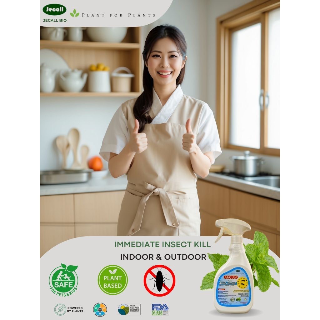 Jecall-Bio Ecobug Spray 500ml – Penghalau Lipas Organik, Natural Insect Repellent, Cockroach Fleas