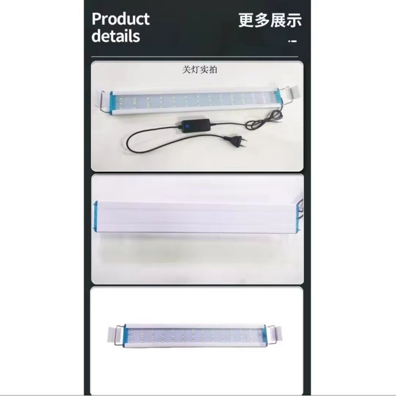 GEBO Aquarium LED Clip Light – Fits 30–40cm Tanks (Compact, Energy-Saving, Easy Install)