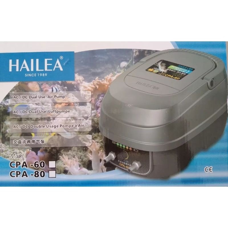 Hailea CPA-80 Air Pump Blower – 28W | 120L/Min Dual Outlet | AC/DC with Battery Backup | For Pond & Landscape Use