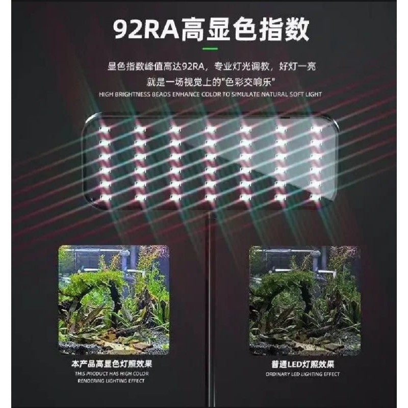 GEBO Aquarium Clip Lamp – 8W / 13W LED Light for Fish Tanks (Easy Clip-On Design)