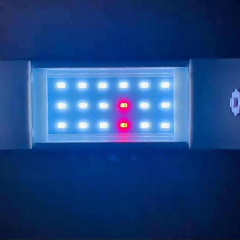 GEBO 8W Aquarium LED Light – 200mm White & Red Spectrum for Small Tanks