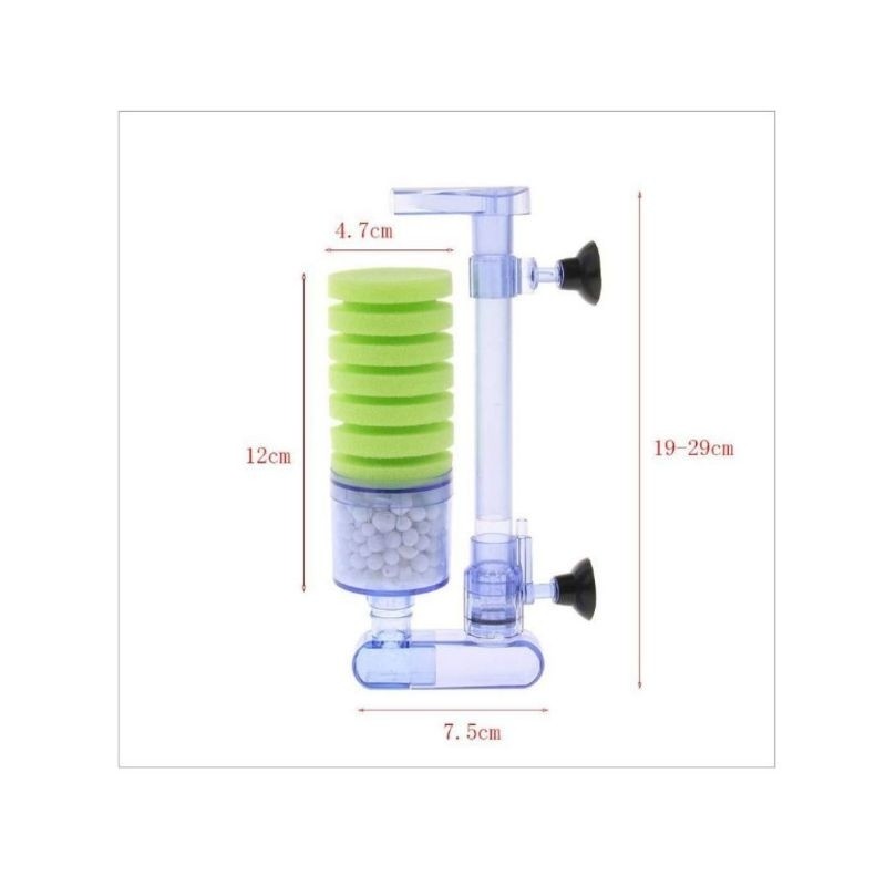 XinYou XY-2881 Aquarium Sponge Filter | Dual Bio Filter for Shrimp, Fry & Betta | Air-Driven | Up to 100L Tank