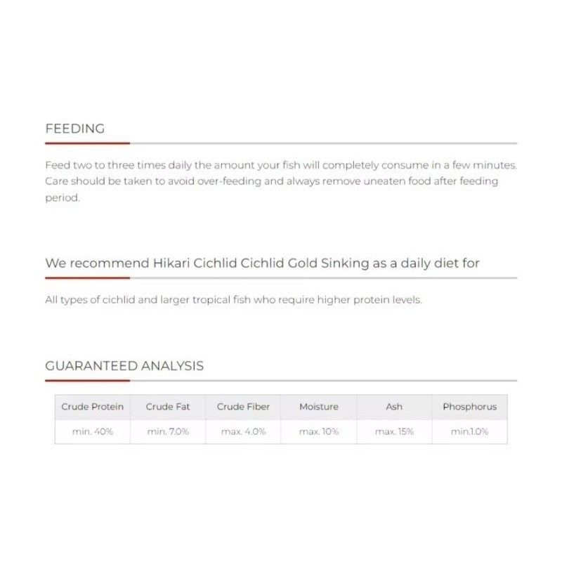 Hikari Sinking Cichlid Gold 324g | Color Enhancing Fish Food | Makanan Ikan