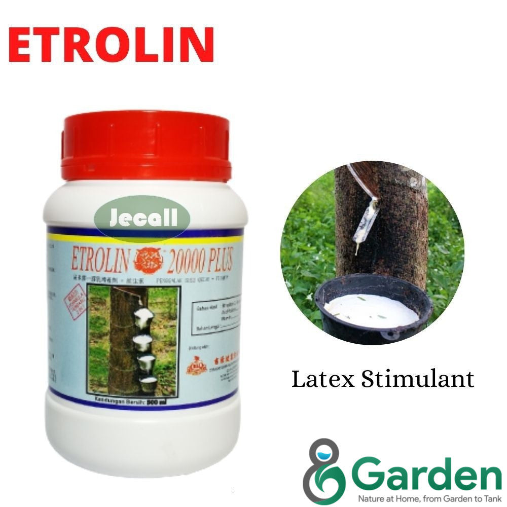 Etrolin 20000 Plus Latex Stimulant 500ml / Penggalak Susu Getah / Ethephon 10% + Vitamin / 100% Original