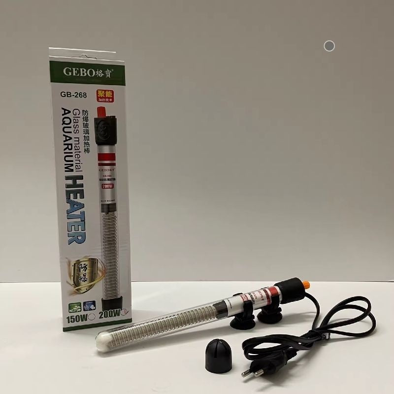 Gebo Aquarium Heater 200W - Glass Submersible Heater with Thermostat for Fish Tank, Pond, Turtle Tank