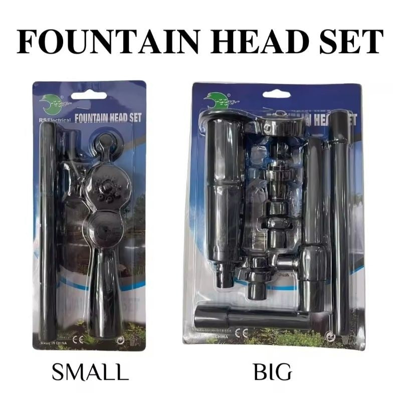 Fountain Head Set (Small / Big) - Nozzle Attachment for Aquarium, Pond, Fountain, Landscape Water Feature