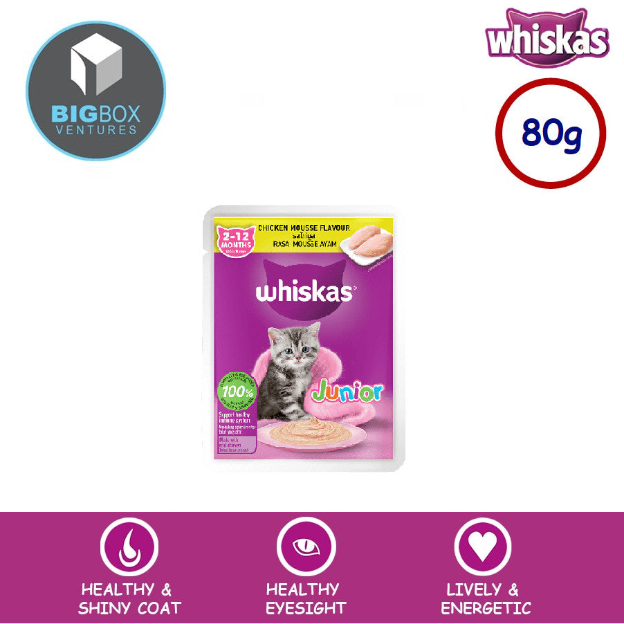 WHISKAS Makanan Kucing Basah Dalam Pek 80G