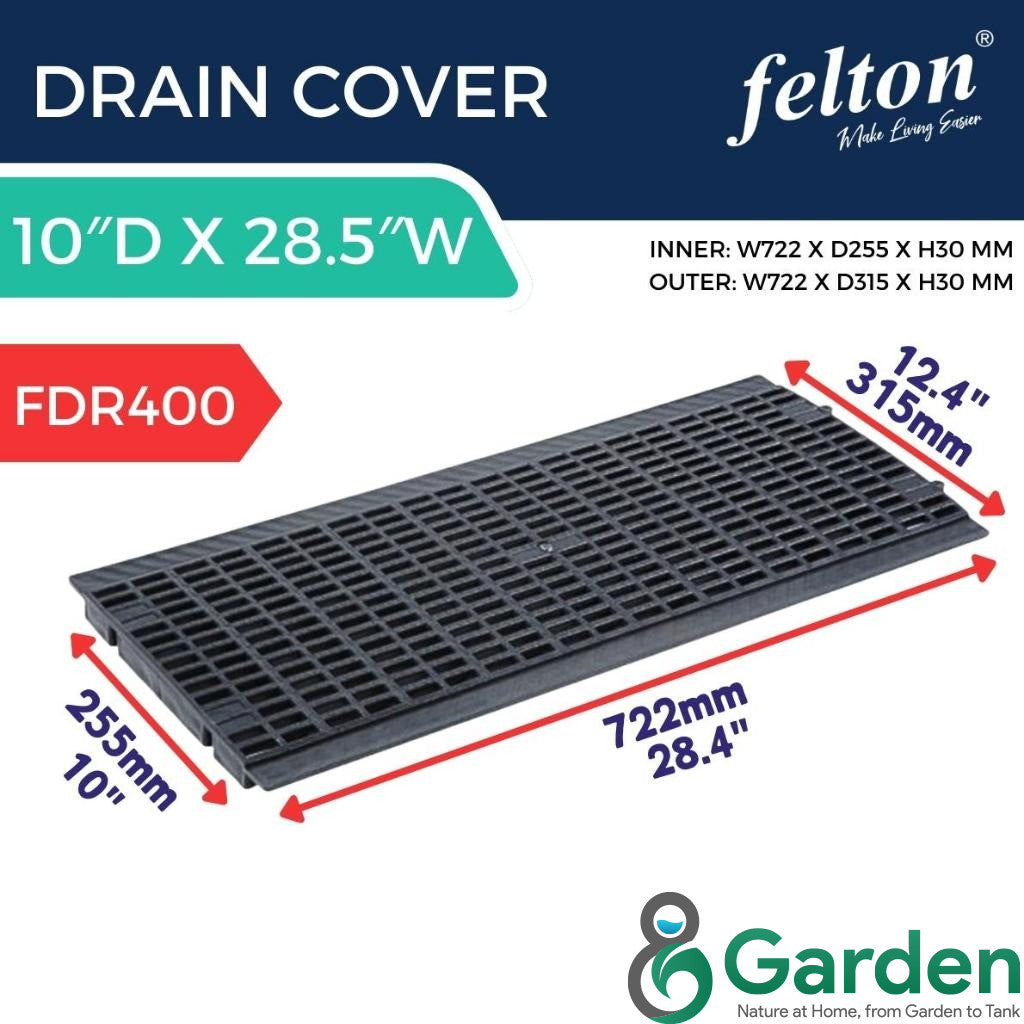 Felton Heavy Duty Drain Cover FDR390 / FDR400 | Penutup Longkang | UV Resistant & Durable