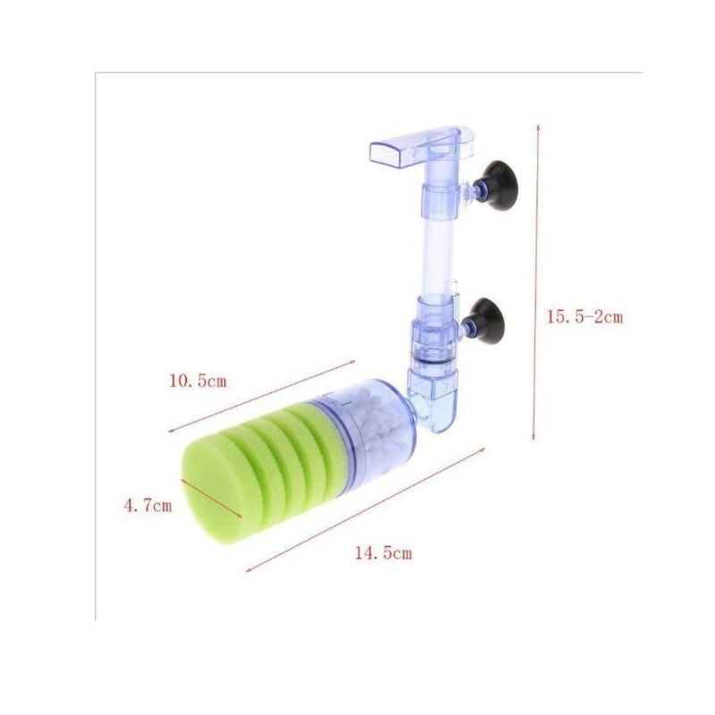 XinYou XY-2881 Aquarium Sponge Filter | Dual Bio Filter for Shrimp, Fry & Betta | Air-Driven | Up to 100L Tank