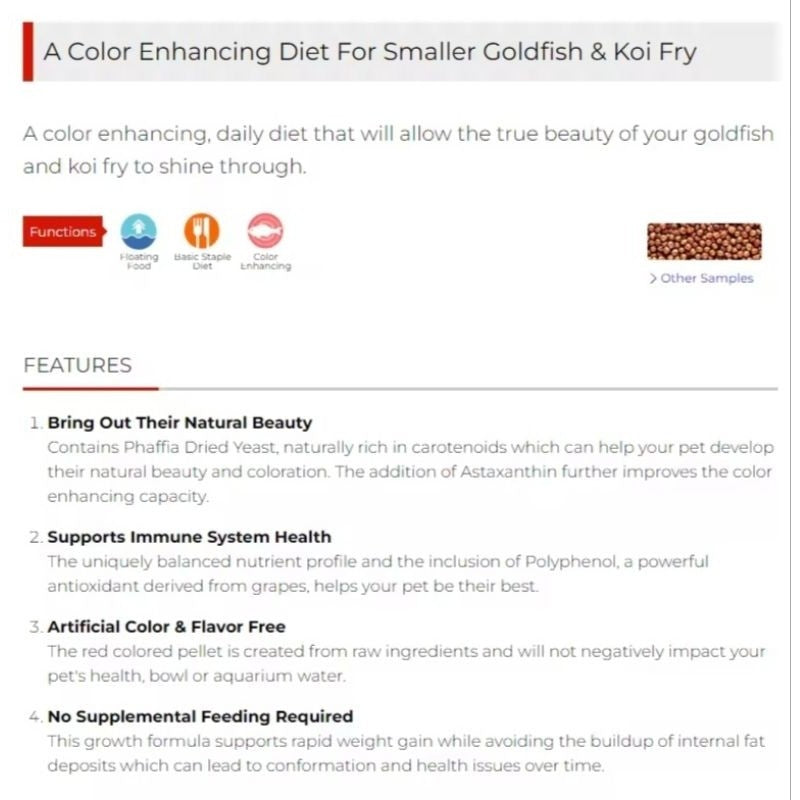 Hikari Goldfish Gold 100g | Color Enhancing Floating Pellets | Makanan Ikan Emas