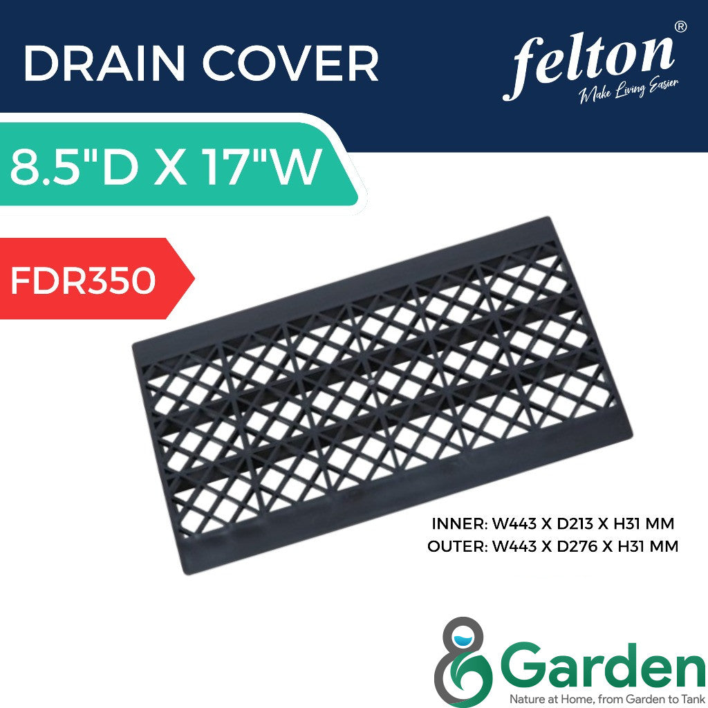 Felton Drain Cover FDR350 | Heavy Duty Penutup Longkang | UV Resistant & Durable