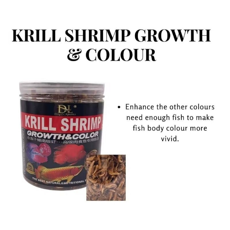 Freeze-Dried Krill Shrimp 80g | Growth & Colour Enhancer | Fish Food | Makanan Ikan