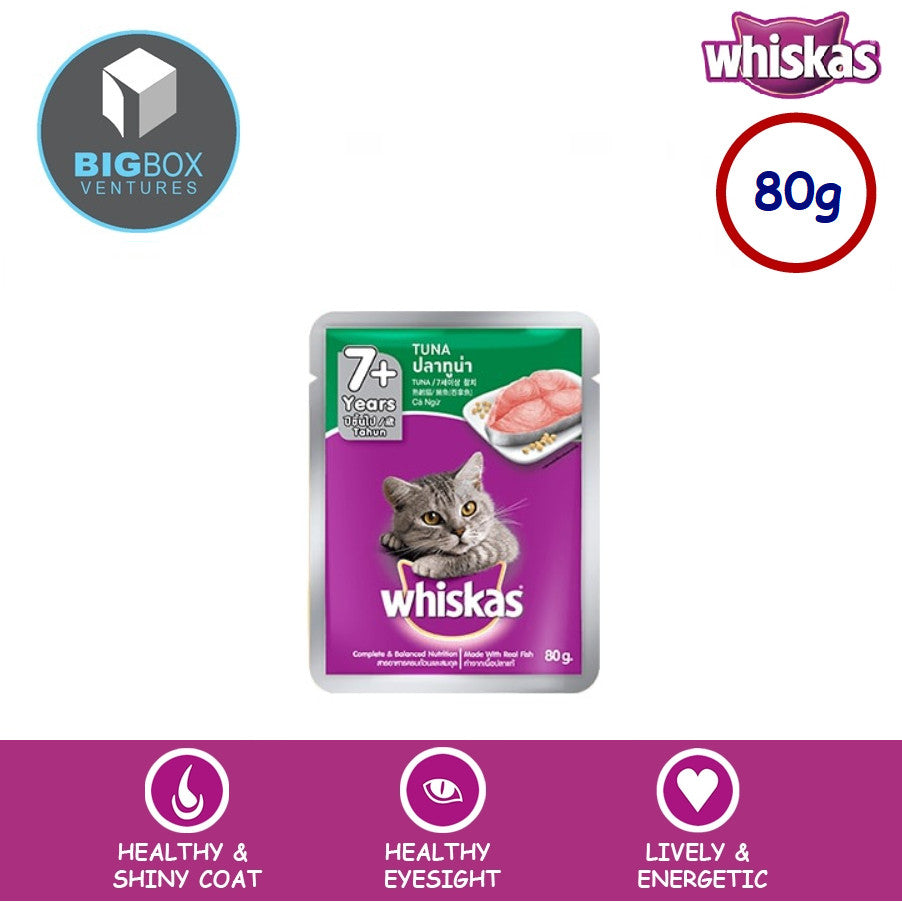 WHISKAS Makanan Kucing Basah Dalam Pek 80G