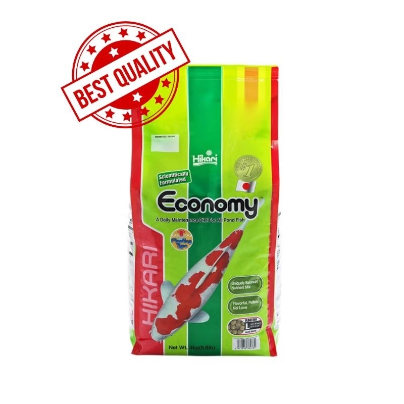 Hikari Economy 4kg (Large Pellet) | Floating Fish Food | Makanan Ikan | Kolam