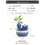 Zen Chinese Ceramic Waterfall Fountain Ornament, Blue Glazed Landscape Decor with Flowing Water & Humidifier