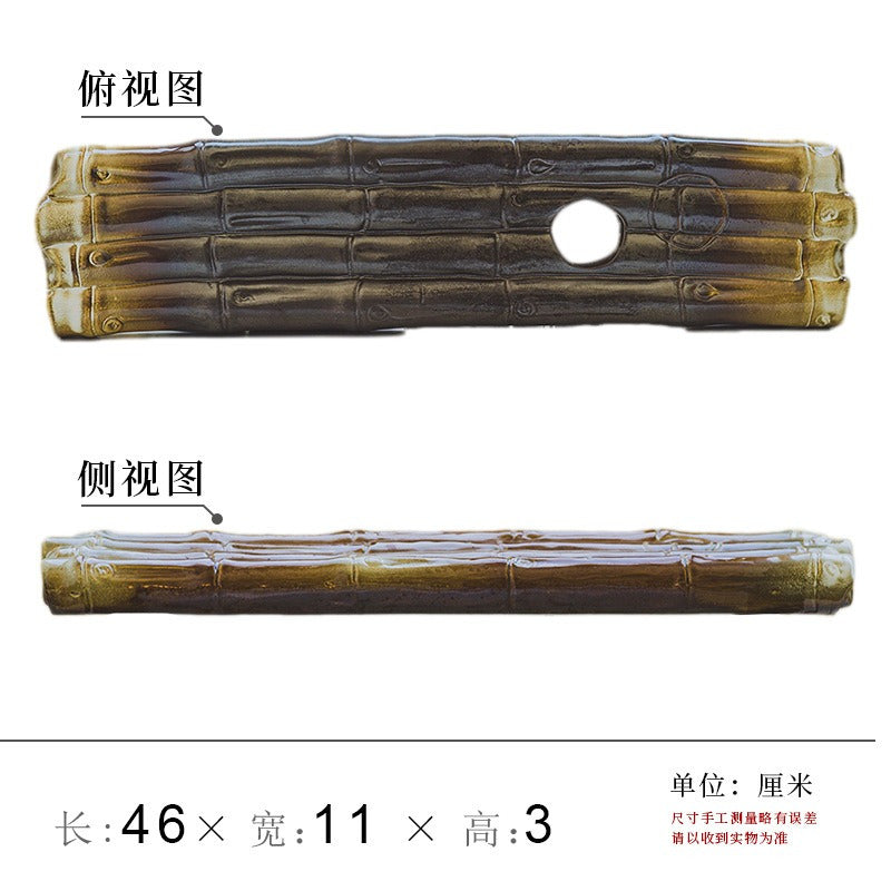 Pot Base Zen Ceramic Fish Tank with Water Circulation and Plant Filter Ceramic Fish Bowl with Hydroponic Filter