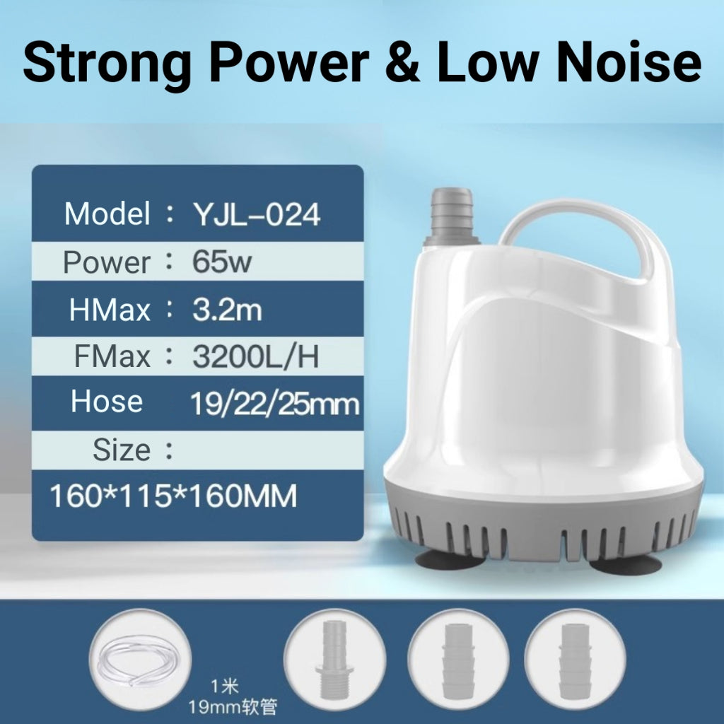 [FREE HOSE] Submersible Aquarium Water Pump Cycle Filter Fish Tank Powerhead Fountain Pond