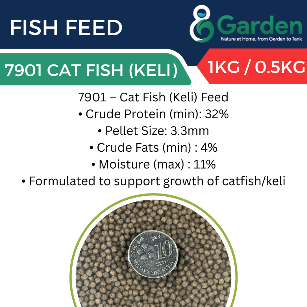 1KG Premium Dindings Makanan Ikan Aquarium Kolam Guppy Betta Koi Talapia Puyu Kelah Catfish Fish Food Pallet Dedak 鱼料
