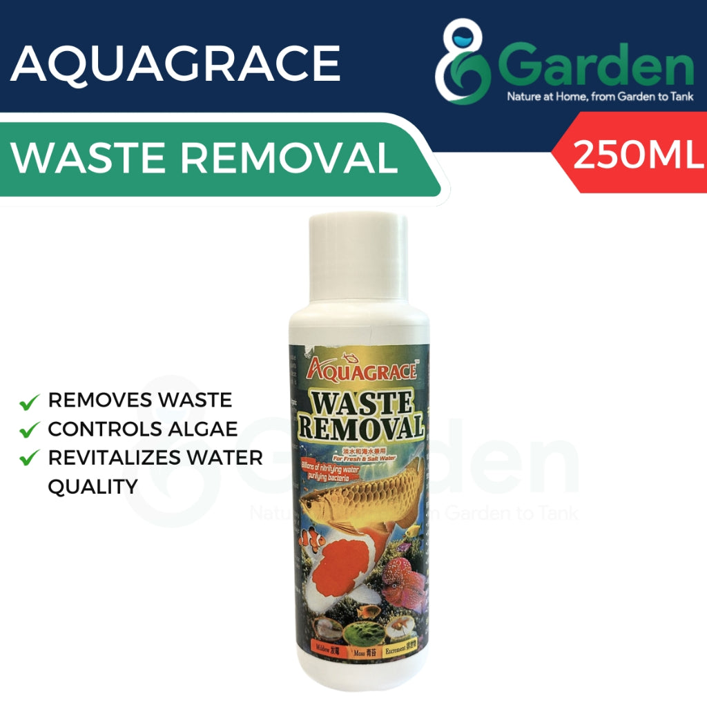 Aquagrace Waste Removal (250ml) – Water Clarifier for Fresh &amp; Saltwater Aquariums