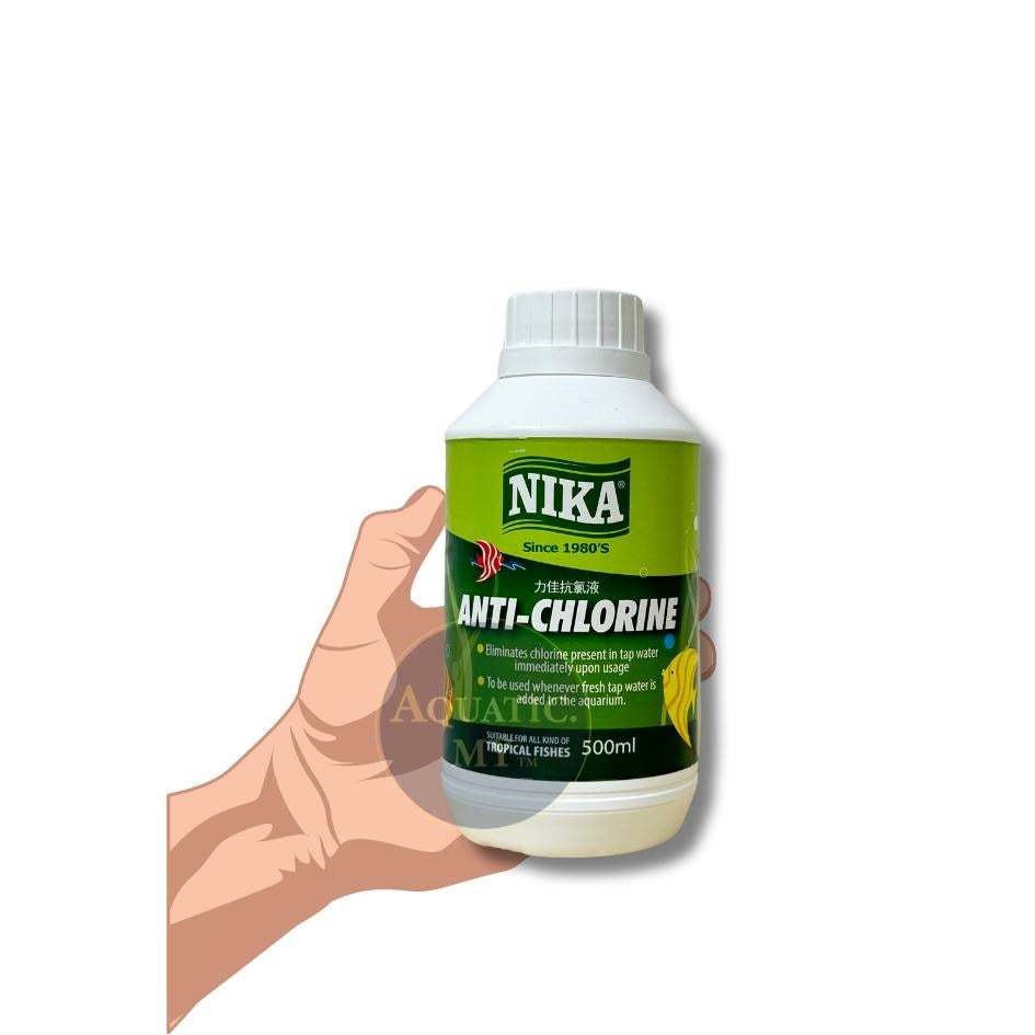 Nika Anti Chlorine 500ml 1L 1Litre klorin chlorin antichlorine fish aquarium akuarium ikan tension gon ubat tukar air