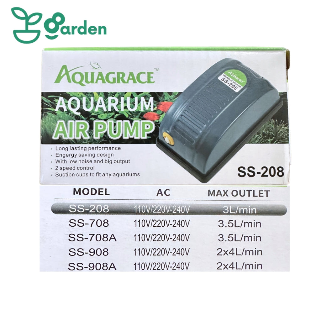 Aquarium Air Pump Single Double Nozzle Outlet Adjustable Oxygen Level