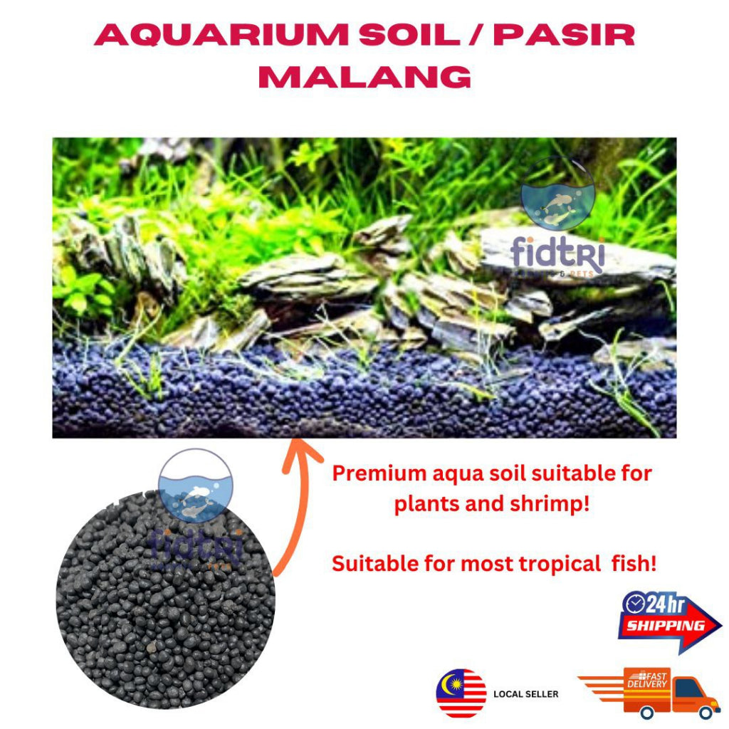 REPACK - PREMIUM AQUARIUM AQUA SOIL FOR AQUASCAPE TANAH AKUARIUM PASIR MALANG 水族造景用土壤 - 重新包装