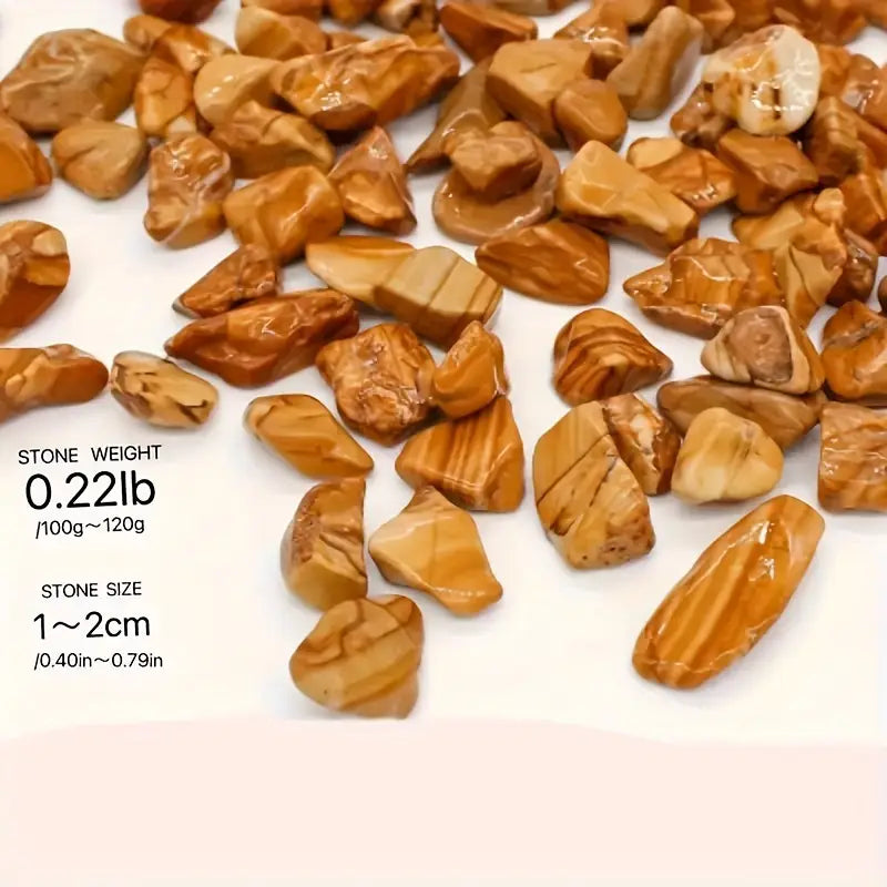 [1KG] Batu Hiasan 2cm – Natural Polished Wooden Grain Stones for Landscaping & Aquarium