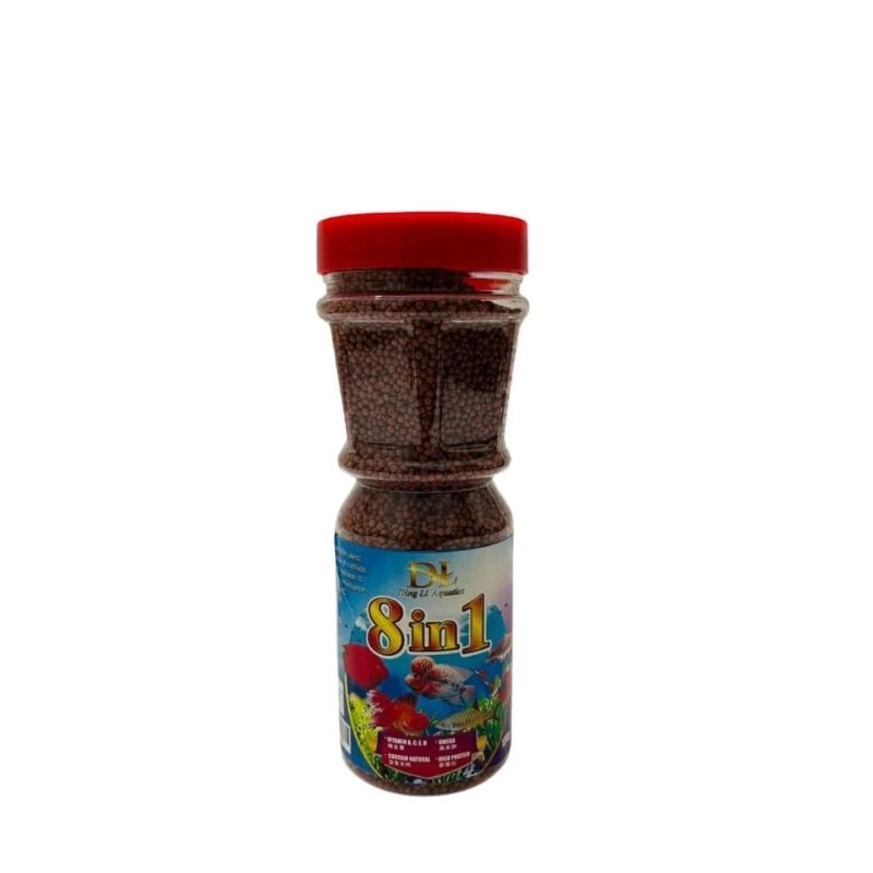 Ding Li 8in1 Enhance Fish Food, Makanan Ikan, 鱼饲料 (Medium / Small Pellet) (240g / 120g)