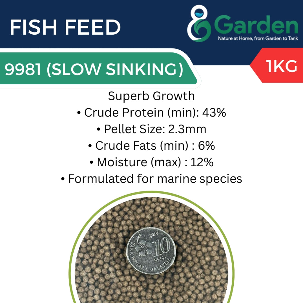 1KG Premium Dindings Makanan Ikan Aquarium Kolam Guppy Betta Koi Talapia Puyu Kelah Catfish Fish Food Pallet Dedak 鱼料