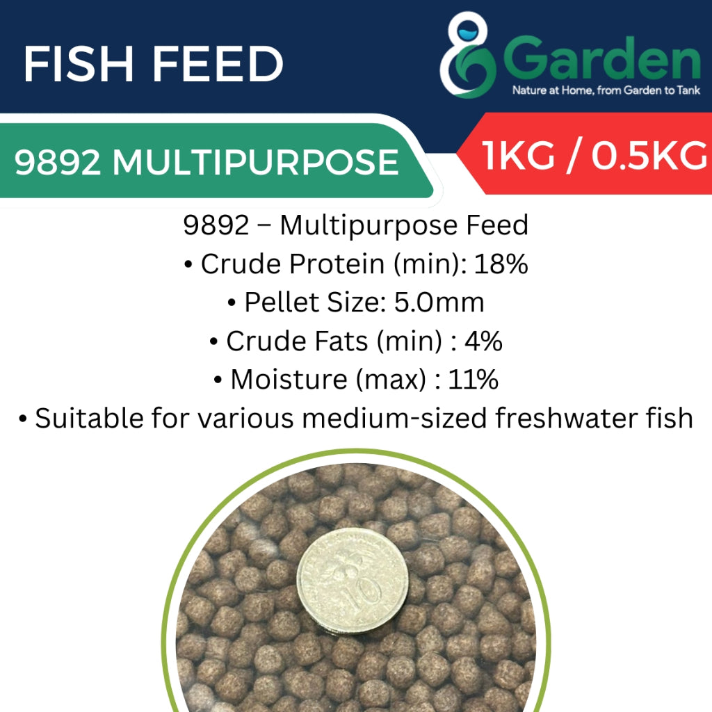 1KG Premium Dindings Makanan Ikan Aquarium Kolam Guppy Betta Koi Talapia Puyu Kelah Catfish Fish Food Pallet Dedak 鱼料