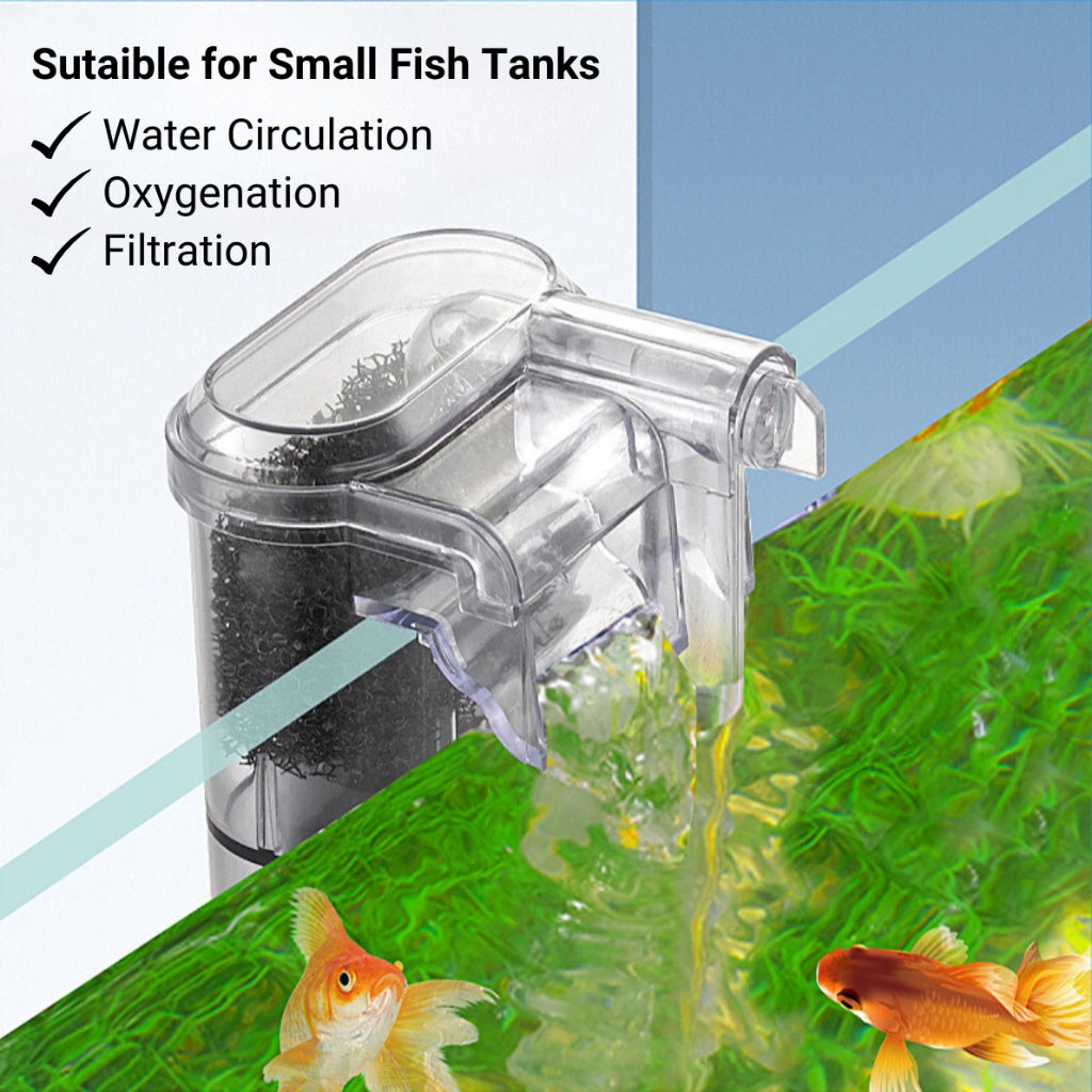 Hang-On Filter Aquarium Penapis Filter Tank 250L/H to 400L/H