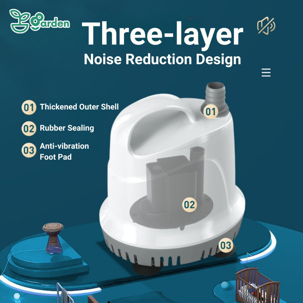 [FREE HOSE] Submersible Aquarium Water Pump Cycle Filter Fish Tank Powerhead Fountain Pond