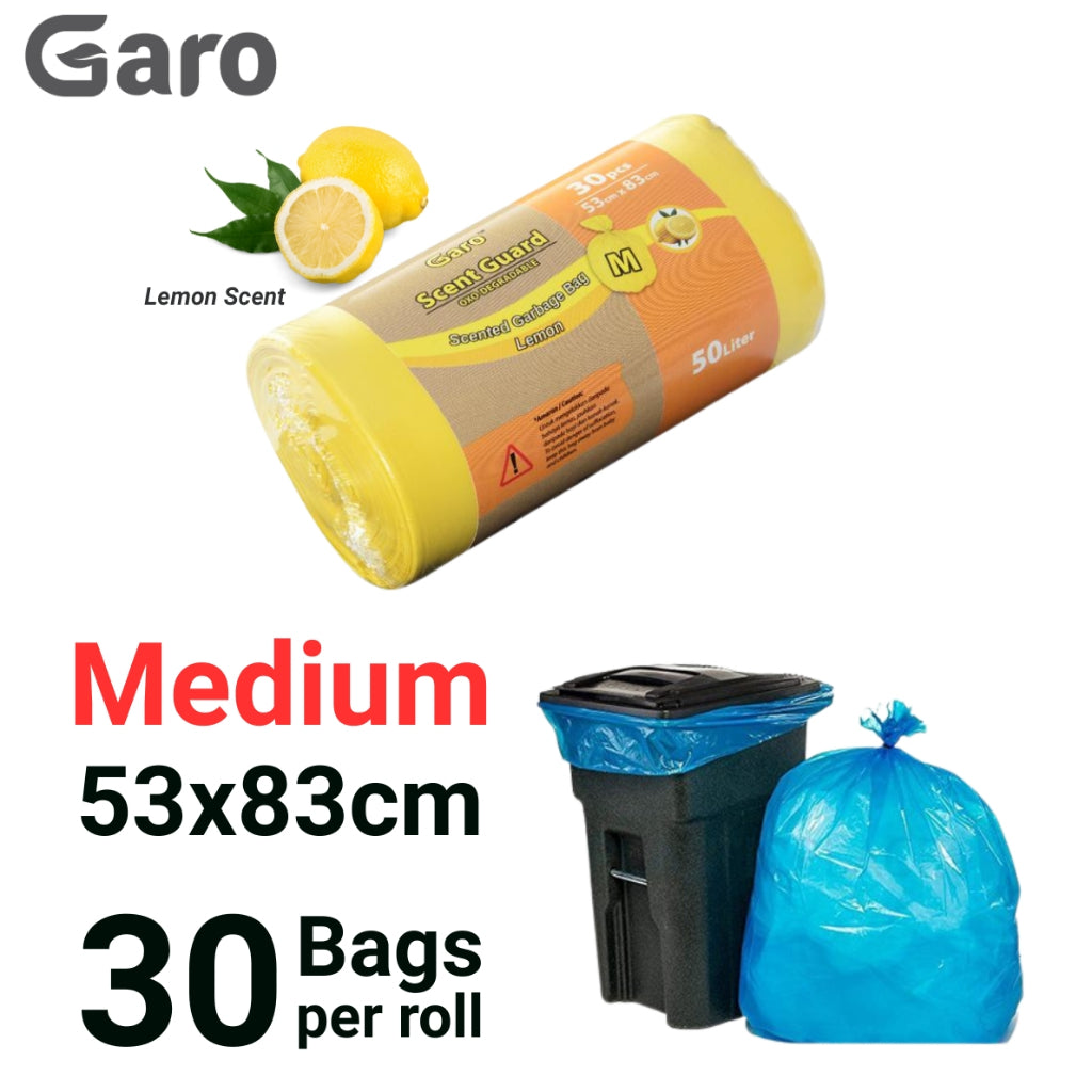 GaroPAC Medium Lemon Scent HDPE OXO-Degradable Garbage Bag