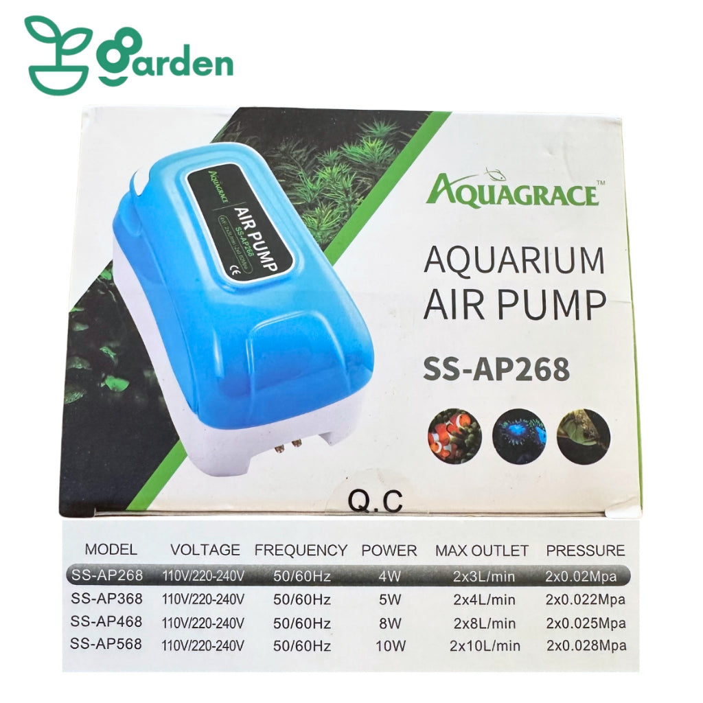 Aquarium Air Pump Single Double Nozzle Outlet Adjustable Oxygen Level
