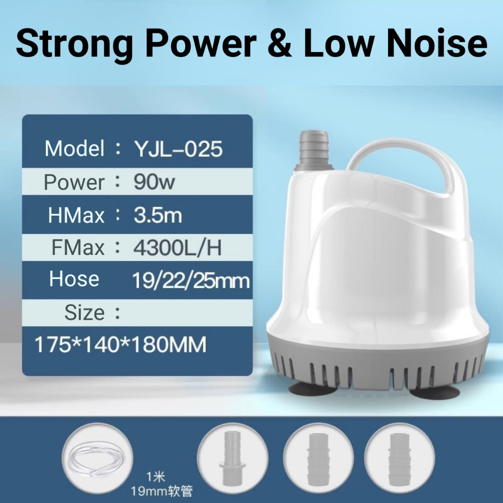 [FREE HOSE] Submersible Aquarium Water Pump Cycle Filter Fish Tank Powerhead Fountain Pond