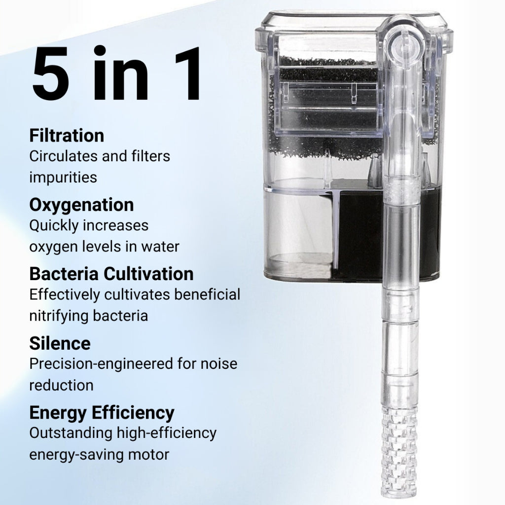 Hang-On Filter Aquarium Penapis Filter Tank 250L/H to 400L/H