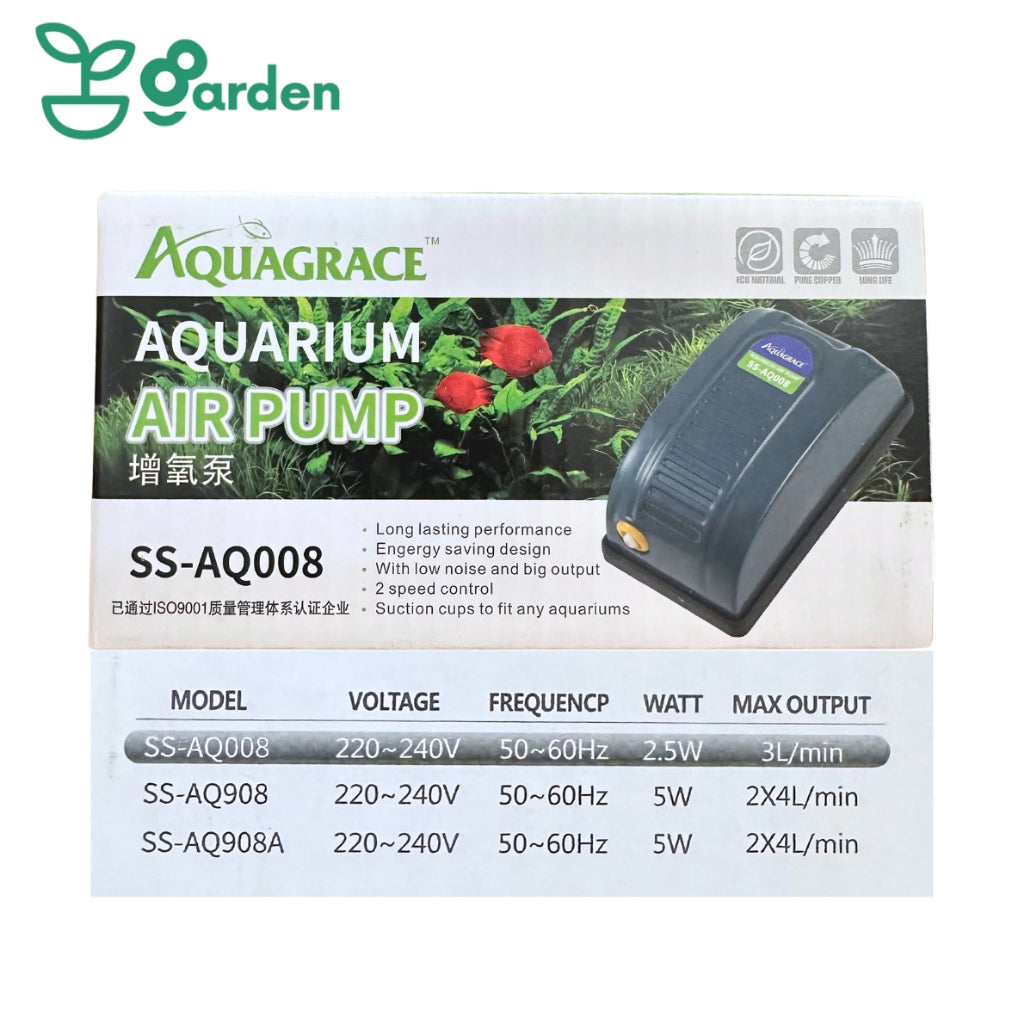 Aquarium Air Pump Single Double Nozzle Outlet Adjustable Oxygen Level