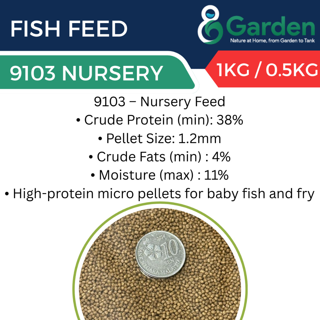 1KG Premium Dindings Makanan Ikan Aquarium Kolam Guppy Betta Koi Talapia Puyu Kelah Catfish Fish Food Pallet Dedak 鱼料