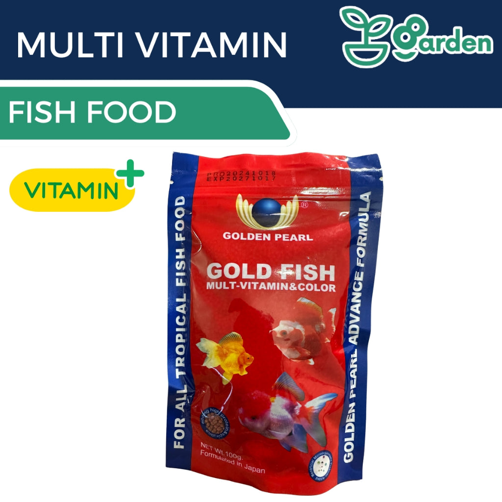 GOLDEN PEARL GOLDFISH MULTI-VITAMIN & COLOUR 100G / 200G (Fish Food, Makanan Ikan, 鱼饲料)