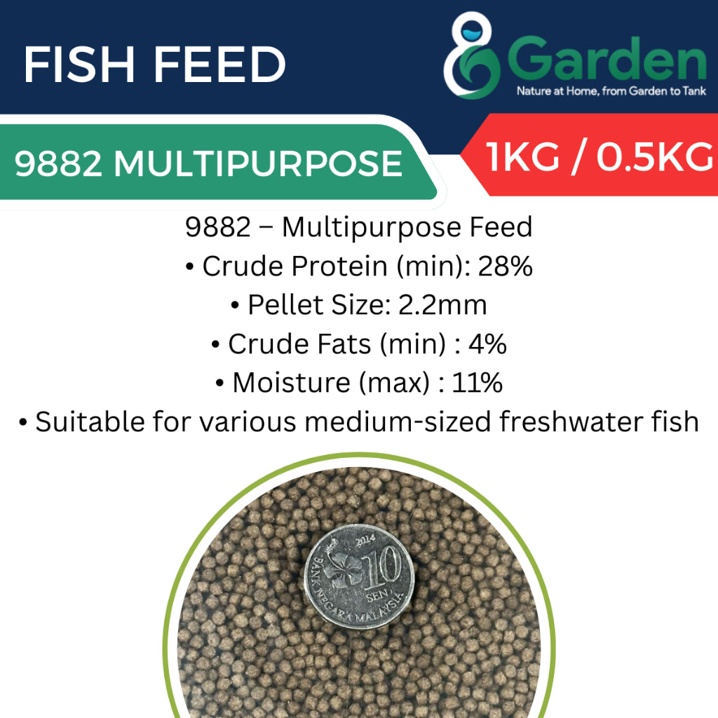 1KG Premium Dindings Makanan Ikan Aquarium Kolam Guppy Betta Koi Talapia Puyu Kelah Catfish Fish Food Pallet Dedak 鱼料