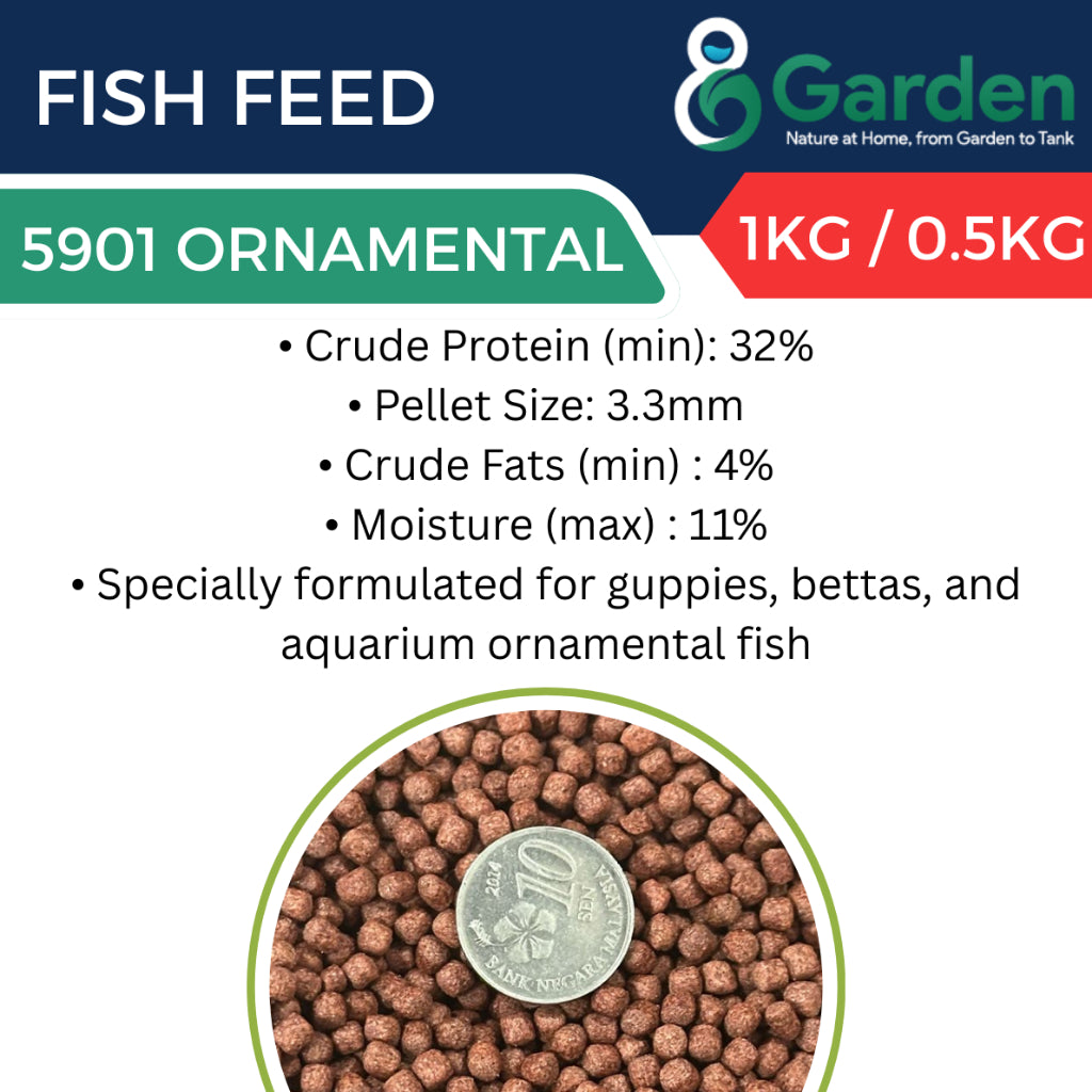 1KG Premium Dindings Makanan Ikan Aquarium Kolam Guppy Betta Koi Talapia Puyu Kelah Catfish Fish Food Pallet Dedak 鱼料