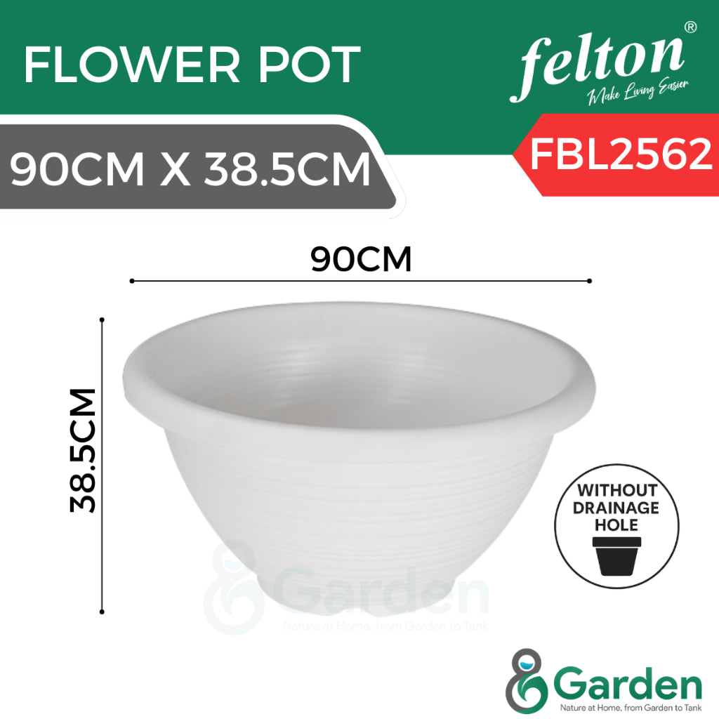 Felton Round Flower Pot with / without Drainage Hole FBL2464 FBL2465 FBL2456 FBL2457 FBL2458 FBL2561